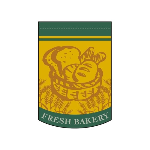 変形タペ5867FRESHBAKERY緑円カット