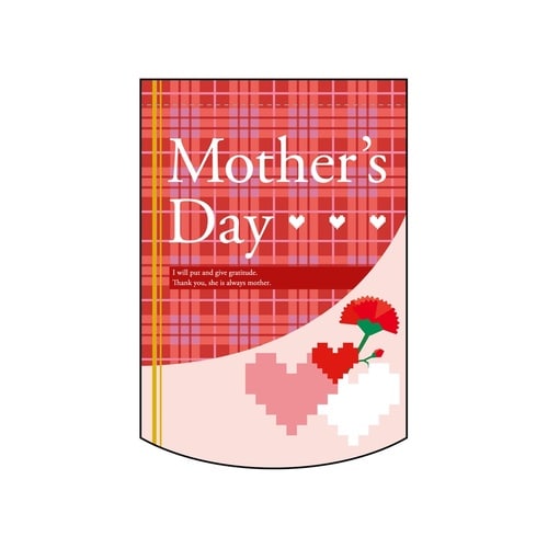 変形タペ61071MothersDayチェック柄