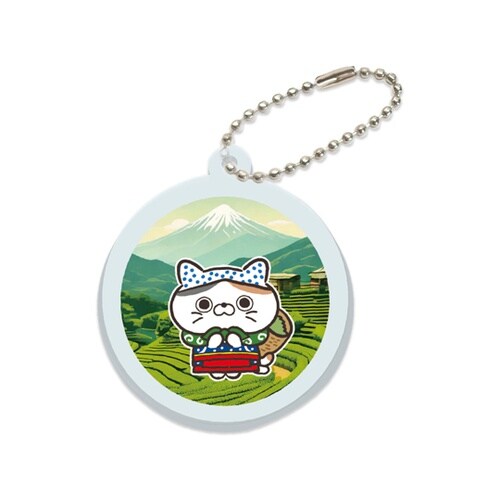 ばけたびお茶 アクリルキーホルダー 丸形