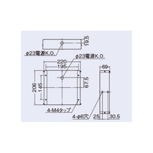 C級防水用壁埋込誘導灯埋込BOX BOX