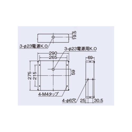 B級防水用壁埋込誘導灯埋込BOX BOX