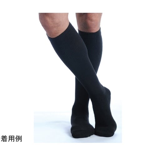ハイソックス 中圧 男性用 ブラック L