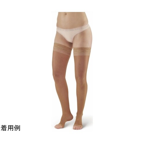 ストッキング 薄手中圧 爪先無 ライトベ