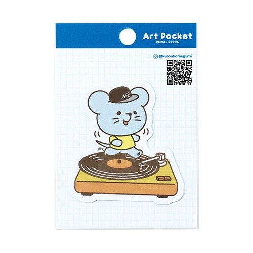 アートポケットステッカー おさんぽDJ