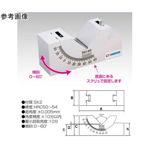 スイベル式Vブロック VAP−3