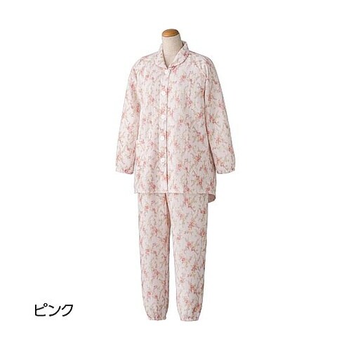 大きめボタンキルトパジャマピンク M(襟