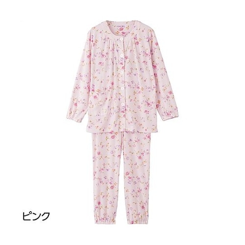 大きめボタンプチサイズパジャマピンク M