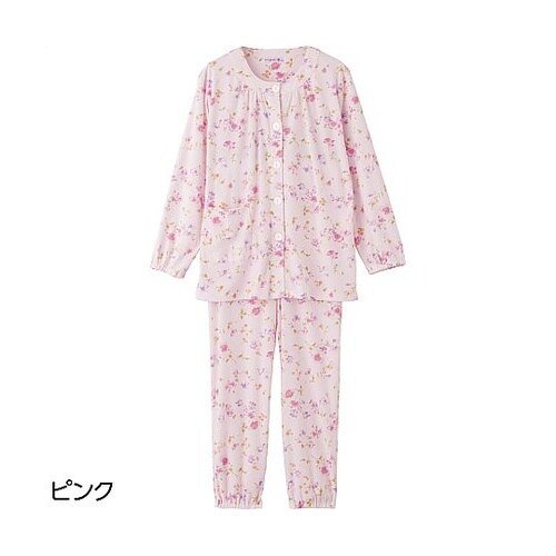 大きめボタンプチサイズパジャマピンク L