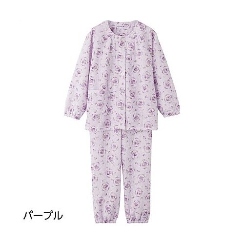 大きめボタンプチサイズキルトパジャマパー