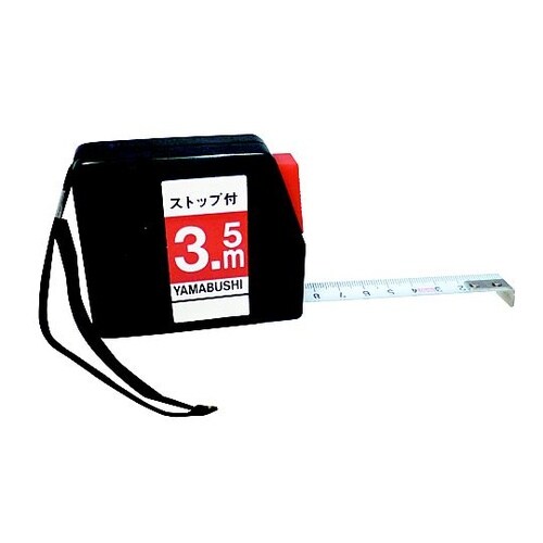ストップ付コンベックス 3.5m(角・黒