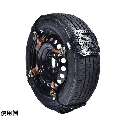 簡単取付タイヤチェーン ブラック 1セッ