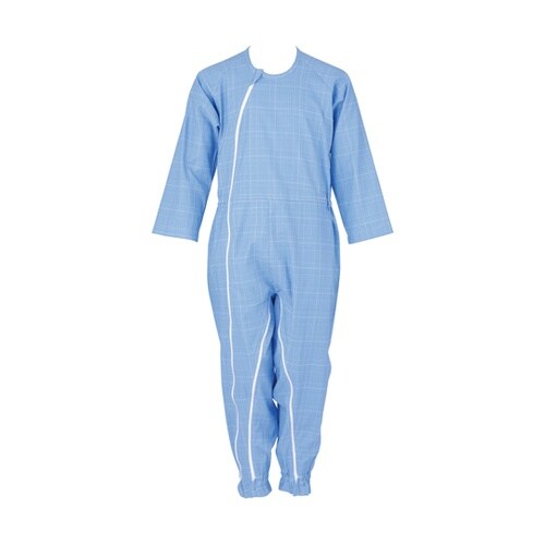 介護つなぎ服(前開き)ブルー S 40