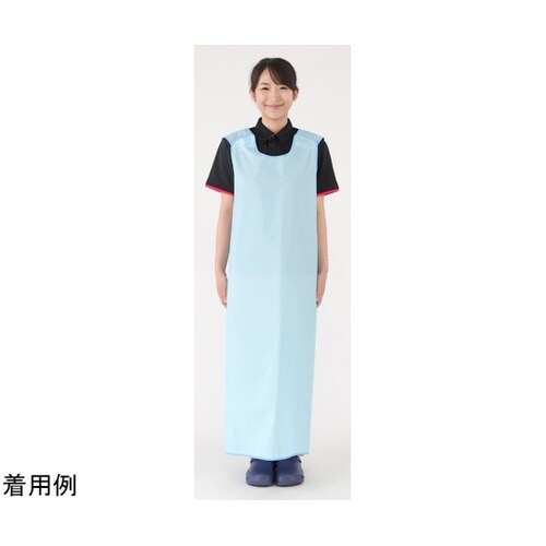 長持ちする入浴介護エプロン ブルー M