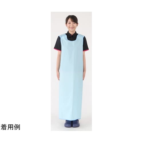 長持ちする入浴介護エプロン ブルー L