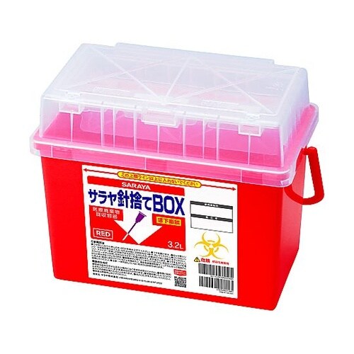 針捨てBOX 3.2L 赤色 半透明 1
