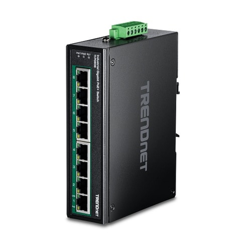 8ポート 産業用ギガビットPoE+ DI