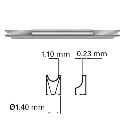 バネ棒用工具No.6825用替先 細