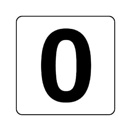 100x100mm 番号表示ステッカー[
