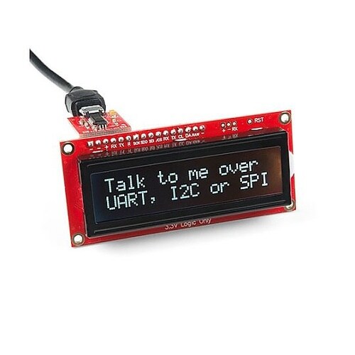 16x2 シリアル接続LCD − RGB