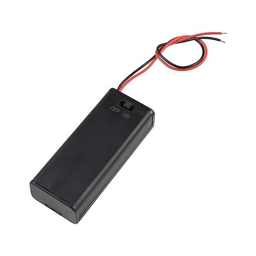 単四電池2本 リード線付き電池ボックス