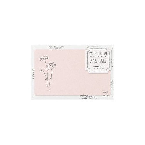 カードセット<名刺サイズ> 花色和紙 1