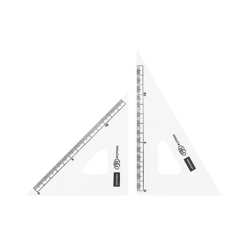 三角定規 15cmX2mm 目盛り付き