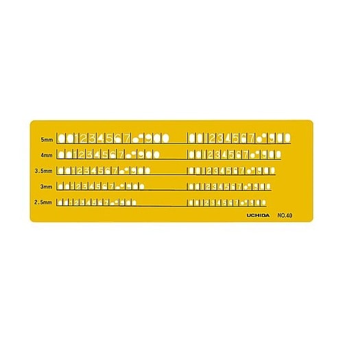テンプレートNo.40 数字定規 1−8