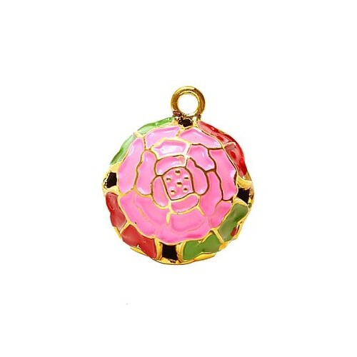 花鈴 牡丹鈴 ピンク×緑 小サイズ 直径