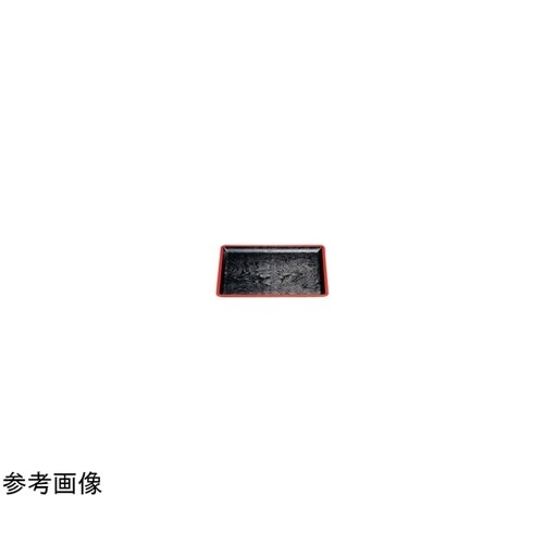 A)尺2地木目長手盆 黒天朱SL 8−0