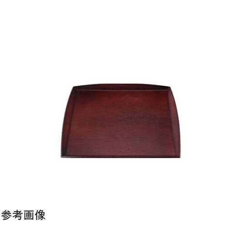 A)尺2角縁高わたらせ木目盆 ブラウン弱