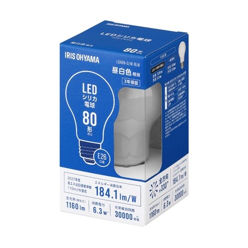 LEDシリカ電球 E26 全方向 80形