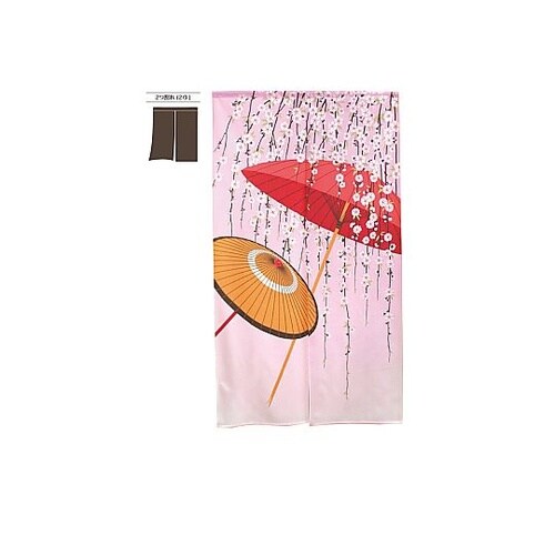 N_定番のれん 番傘としだれ桜 4220