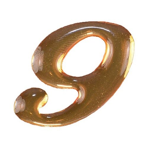 クリスタルメタル文字 ゴールド 9 天地