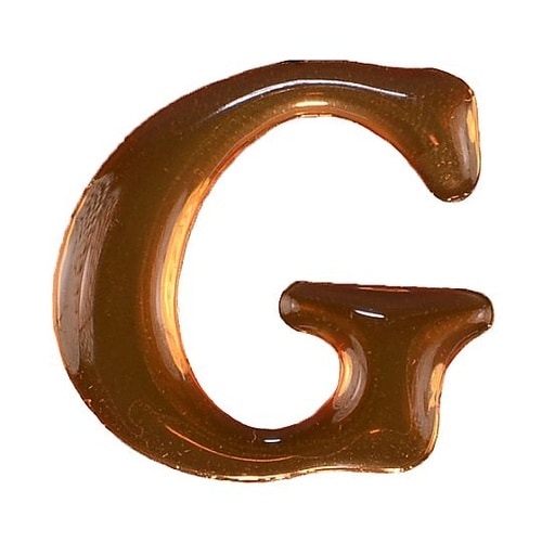 クリスタルメタル文字 ゴールド G 天地