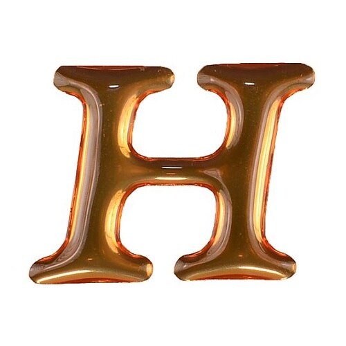 クリスタルメタル文字 ゴールド H 天地