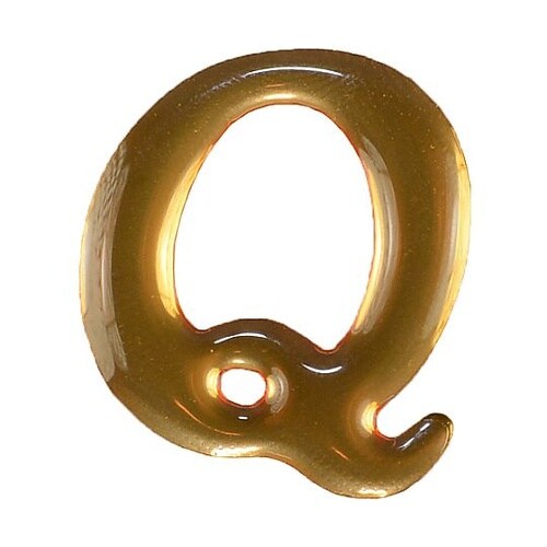 クリスタルメタル文字 ゴールド Q 天地