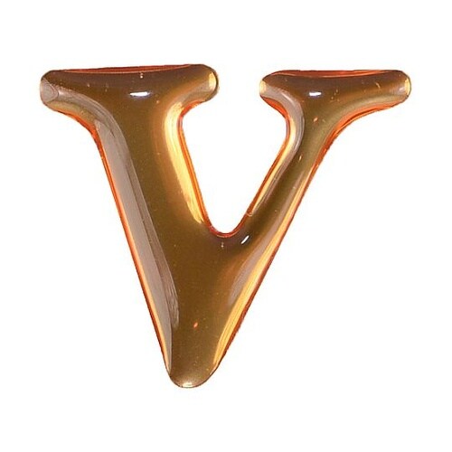 クリスタルメタル文字 ゴールド V 天地