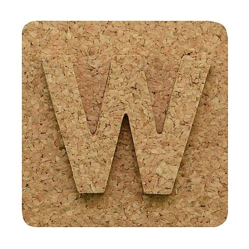 コルク抜文字 W ※ケース販売 KB45