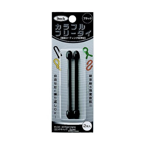 カラフルフリータイ76×4mm黒(2個入
