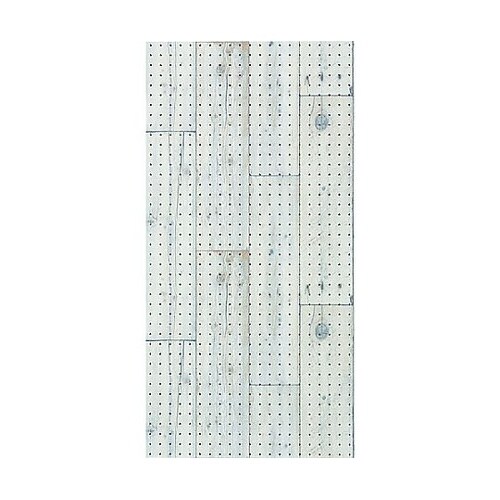 木目調パンチングボード アンティークホワ