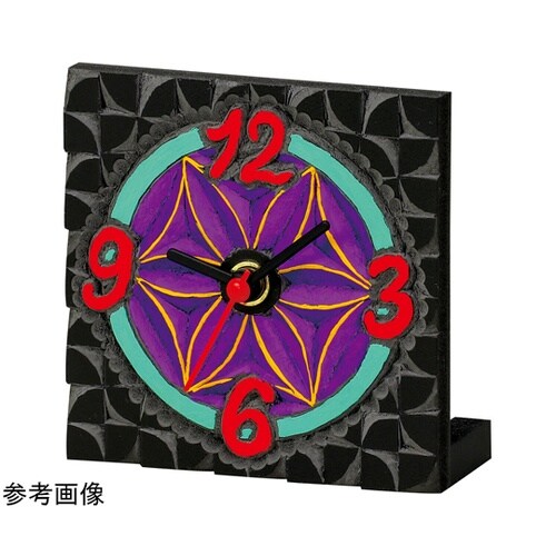 黒彫板時計 黒彫板100mm角 1263