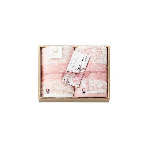 さくら紋織 ウォッシュタオル2P(木箱入