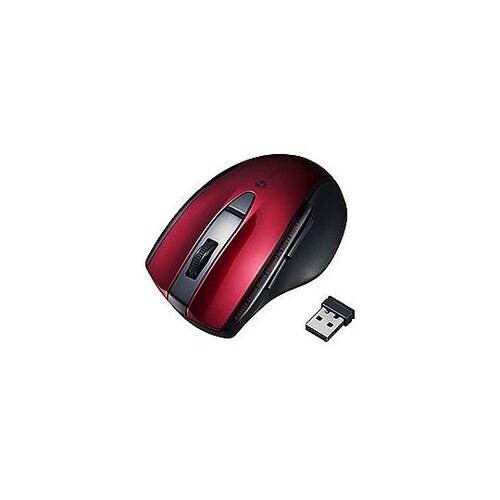 静音ワイヤレスブルーLEDマウス 5ボタ
