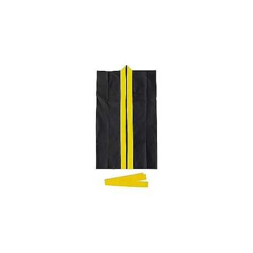 ロングハッピ不織布 S(ハチマキ付)黒(