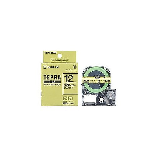 テプラPROテープ蛍光色 12mm イエ