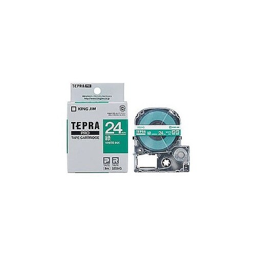 テプラPROテープビビッド 24mm 緑
