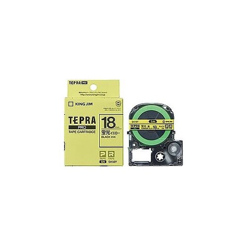 テプラPROテープ蛍光色 18mm イエ