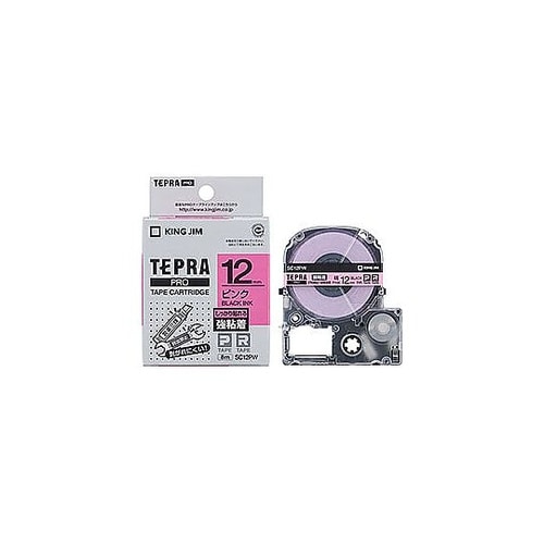 テプラPROテープ強粘着 12mm ピン