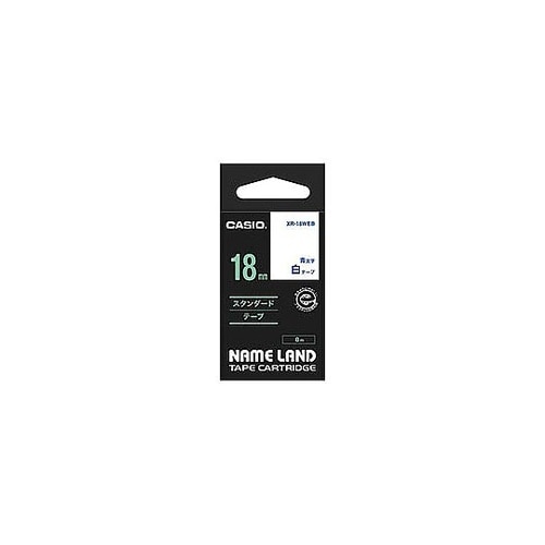 ネームランドテープ18mm 白 青文字