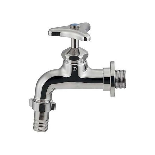 PJ3/4” ホースニップル付横水栓 E